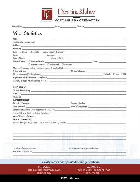 Vital Statistics Form