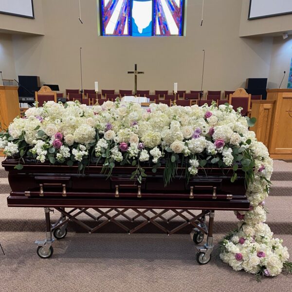 Full Length Cascading Deluxe Casket Piece