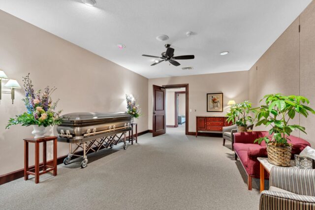 Community reception room at Downing and Lahey West Wichita KS